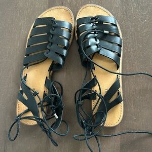 American Eagle strappy sandals.
